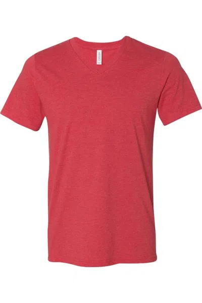 Bella+canvas Heather Cvc V-neck Tee In Multi