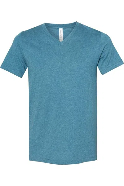 Bella+canvas Heather Cvc V-neck Tee In Multi
