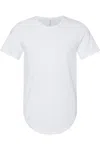 Bella+canvas Jersey Curved Hem Tee In White