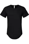 Bella+canvas Jersey Curved Hem Tee In Black