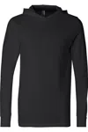 Bella+canvas Jersey Hooded Long Sleeve Tee In Black