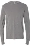 Shop Bella+canvas Jersey Hooded Long Sleeve Tee In Multi