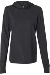 Shop Bella+canvas Jersey Hooded Long Sleeve Tee In Multi