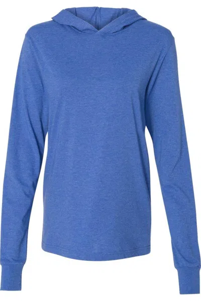 Bella+canvas Jersey Hooded Long Sleeve Tee In Multi