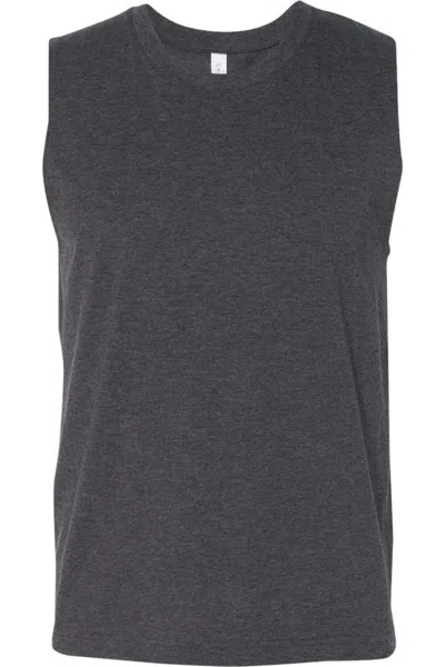 Bella+canvas Jersey Muscle Tank In Gray