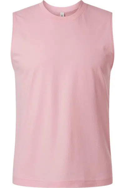 Bella+canvas Jersey Muscle Tank In Pink