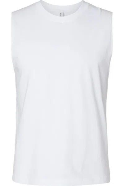 Bella+canvas Jersey Muscle Tank In White