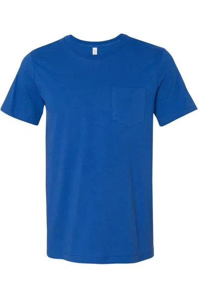 Bella+canvas Jersey Pocket Tee In Blue