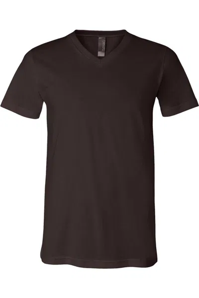 Bella+canvas Jersey V-neck Tee In Brown