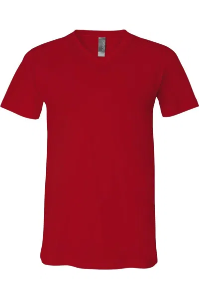 Bella+canvas Jersey V-neck Tee In Red