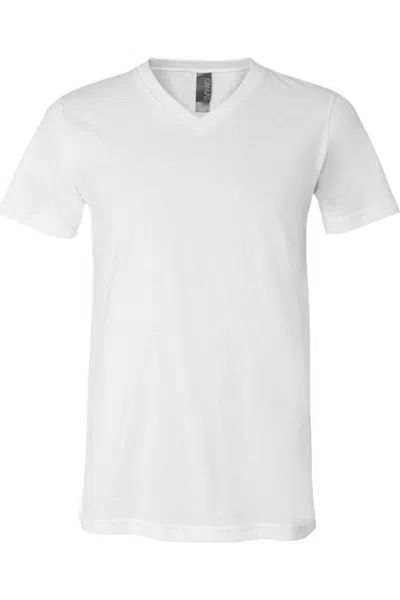 Bella+canvas Jersey V-neck Tee In White