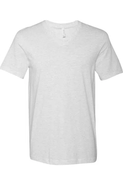 Bella+canvas Jersey V-neck Tee In White