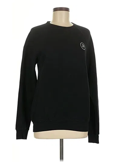 Pre-owned Bella+canvas Long Sleeve Top Black Crew Neck Tops