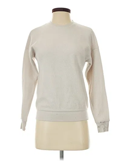 Pre-owned Bella+canvas Long Sleeve Top Silver Turtleneck Tops