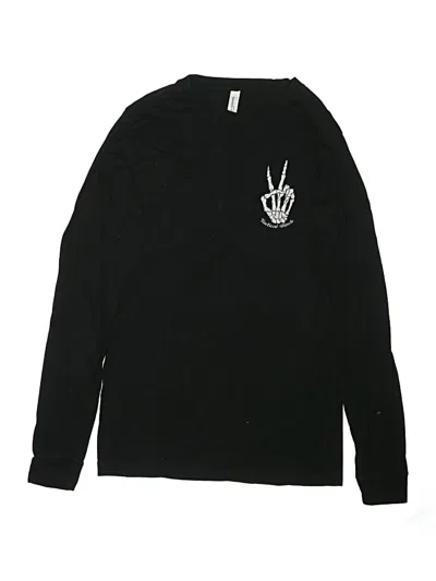Pre-owned Bella+canvas Kids' Long Sleeve T-shirt In Black