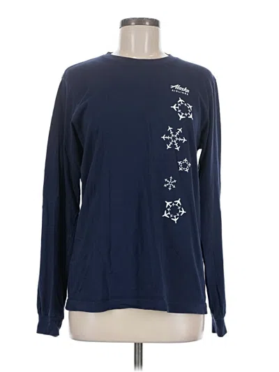 Pre-owned Bella+canvas Long Sleeve T-shirt In Blue
