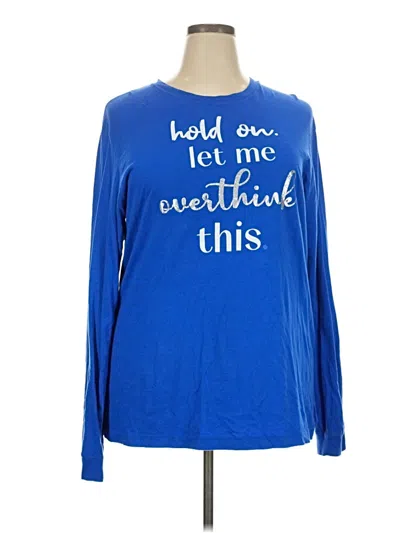 Pre-owned Bella+canvas Long Sleeve T-shirt In Blue