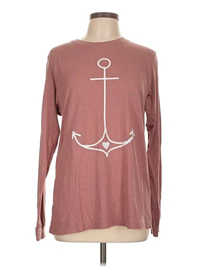 Pre-owned Bella+canvas Long Sleeve T-shirt In Burgundy