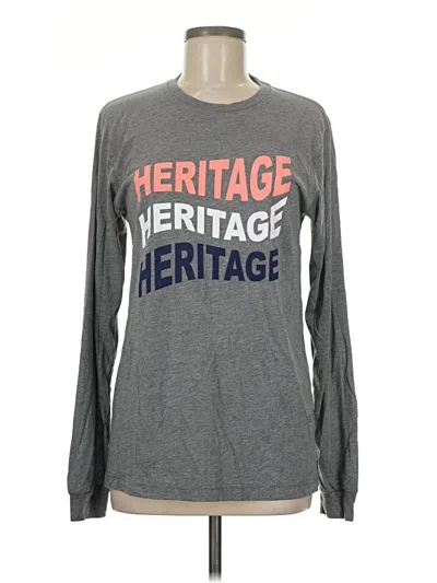 Pre-owned Bella+canvas Long Sleeve T-shirt In Gray