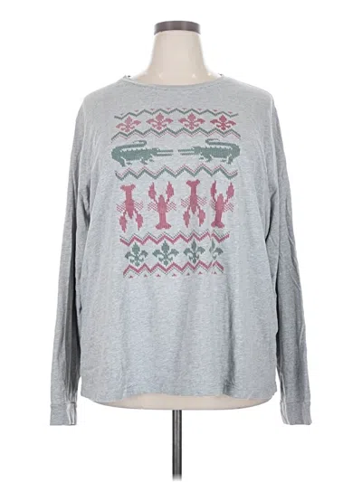 Pre-owned Bella+canvas Long Sleeve T-shirt In Gray