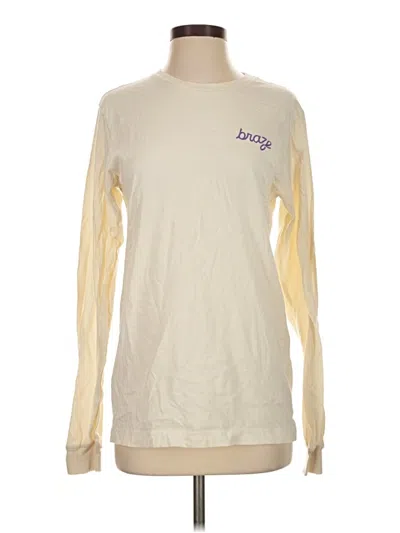 Pre-owned Bella+canvas Long Sleeve T-shirt In Ivory