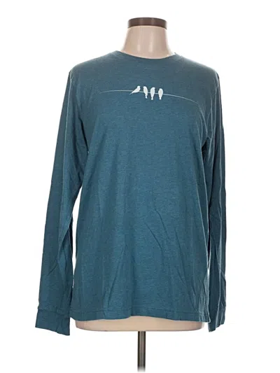 Pre-owned Bella+canvas Long Sleeve T-shirt In Teal
