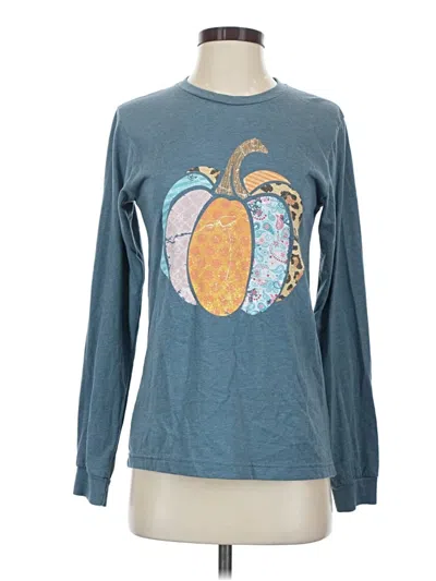 Pre-owned Bella+canvas Long Sleeve T-shirt In Teal
