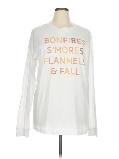 Pre-owned Bella+canvas Long Sleeve T-shirt In White