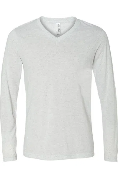 Bella+canvas Long Sleeve V-neck Tee In Multi