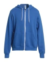 Bella+canvas Bella + Canvas Man Sweatshirt Blue Size Xs Cotton, Polyester