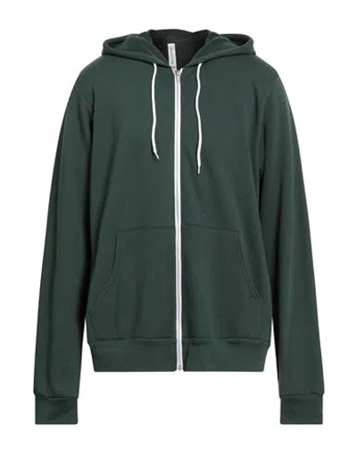 Bella+canvas Bella + Canvas Man Sweatshirt Dark Green Size Xl Cotton, Polyester