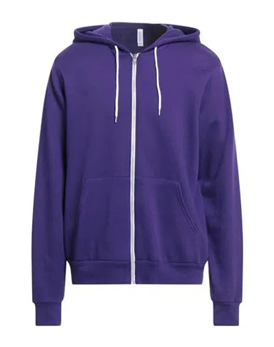 Bella+canvas Bella + Canvas Man Sweatshirt Purple Size Xl Cotton, Polyester