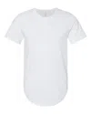 Bella+canvas Jersey Curved Hem Tee In White