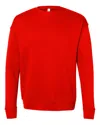 Bella+canvas Men's Sponge Fleece Drop Shoulder Crewneck Sweatshirt In Red