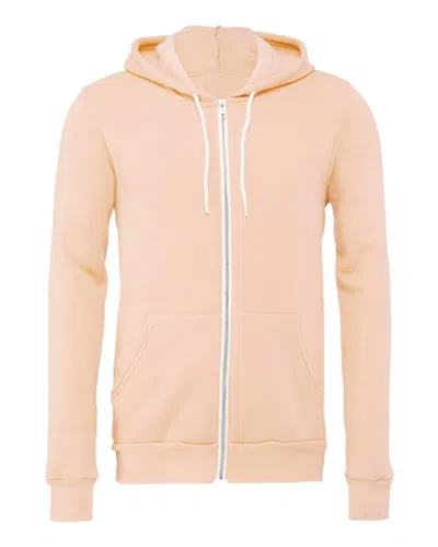 Bella+canvas Men's Sponge Fleece Full-zip Hoodie In Pink