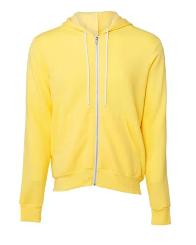 Bella+canvas Men's Sponge Fleece Full-zip Hoodie In Yellow
