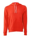 Bella+canvas Men's Sponge Fleece Hoodie In Red