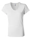 Bella+canvas Womens Jersey V-neck Tee In White