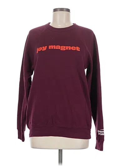 Pre-owned Bella+canvas Pullover Sweater In Burgundy