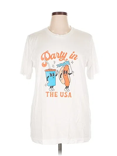 Pre-owned Bella+canvas Short Sleeve T-shirt In White