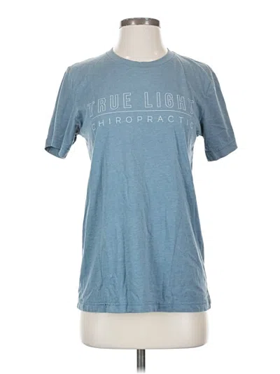 Pre-owned Bella+canvas Short Sleeve Top Blue Crew Neck Tops