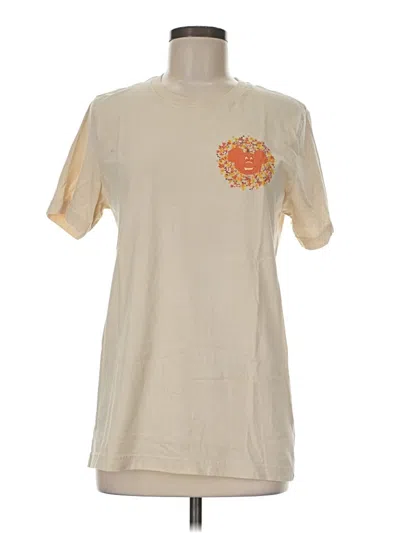 Pre-owned Bella+canvas Short Sleeve Top Ivory Crew Neck Tops