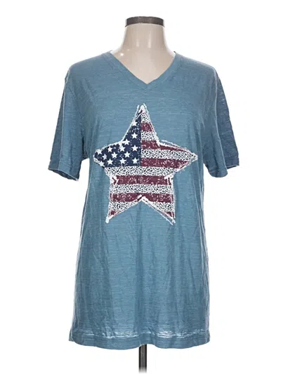 Pre-owned Bella+canvas Short Sleeve T-shirt In Blue
