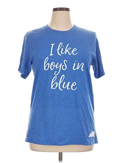Pre-owned Bella+canvas Short Sleeve T-shirt In Blue