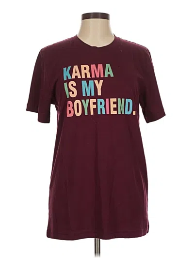 Pre-owned Bella+canvas Short Sleeve T-shirt In Burgundy