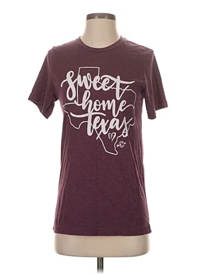 Pre-owned Bella+canvas Short Sleeve T-shirt In Burgundy