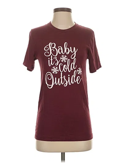 Pre-owned Bella+canvas Short Sleeve T-shirt In Burgundy