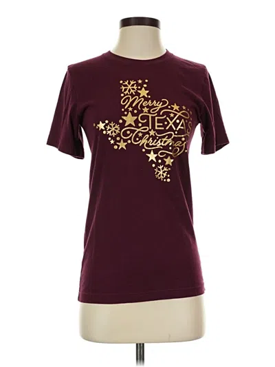 Pre-owned Bella+canvas Short Sleeve T-shirt In Burgundy