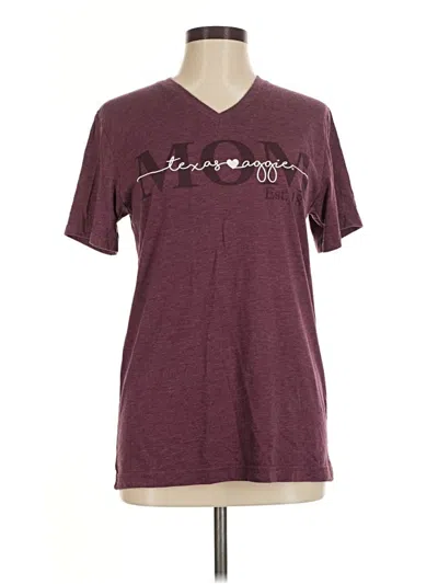 Pre-owned Bella+canvas Short Sleeve T-shirt In Burgundy