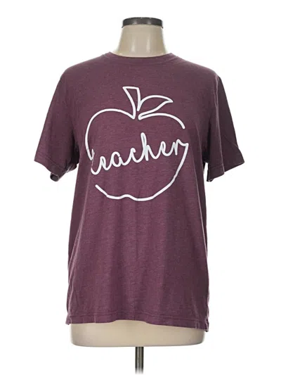 Pre-owned Bella+canvas Short Sleeve T-shirt In Burgundy